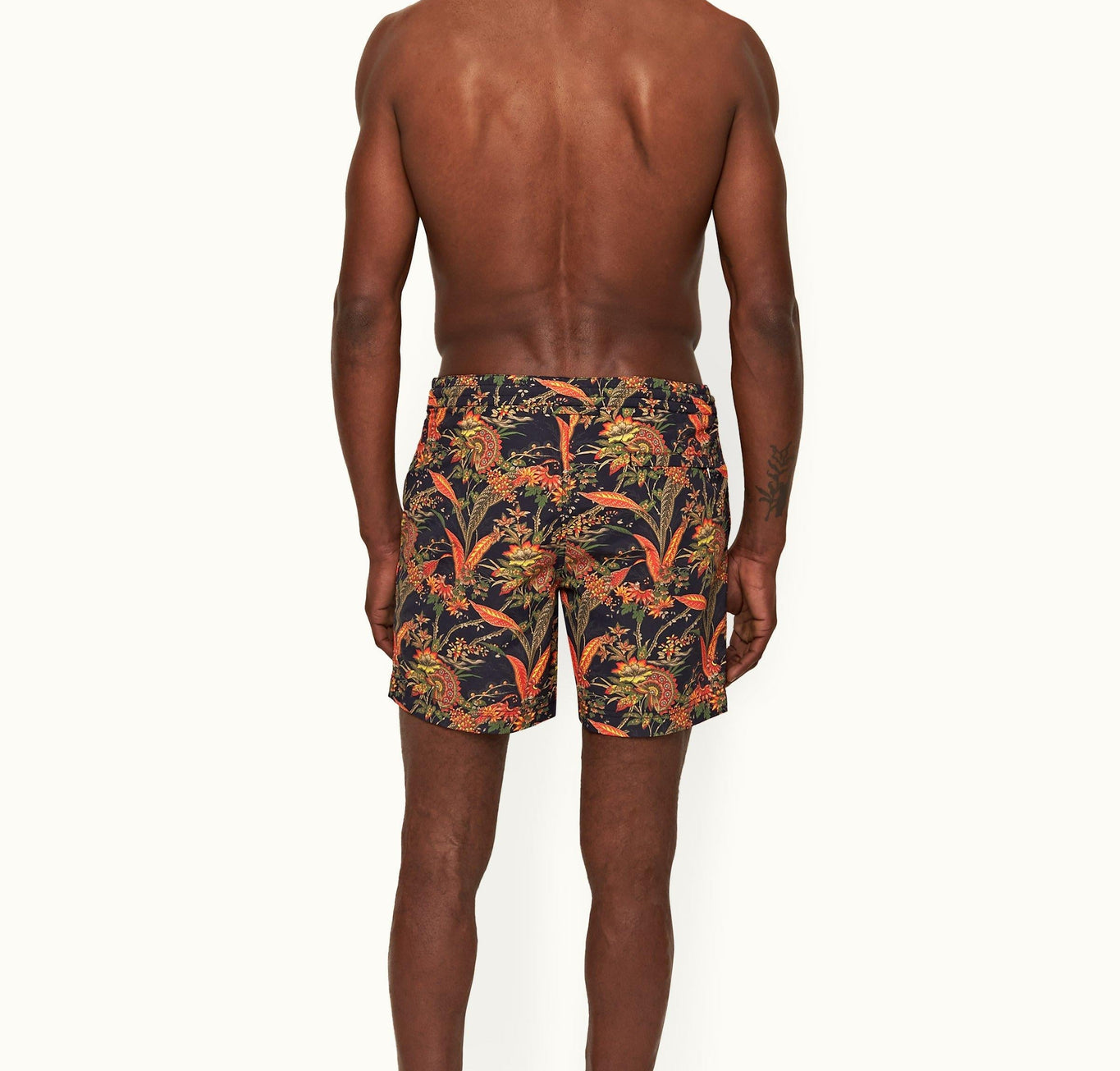 Standard Lotus Mid-Length Drawcord Swim Shorts | Midnight Navy
