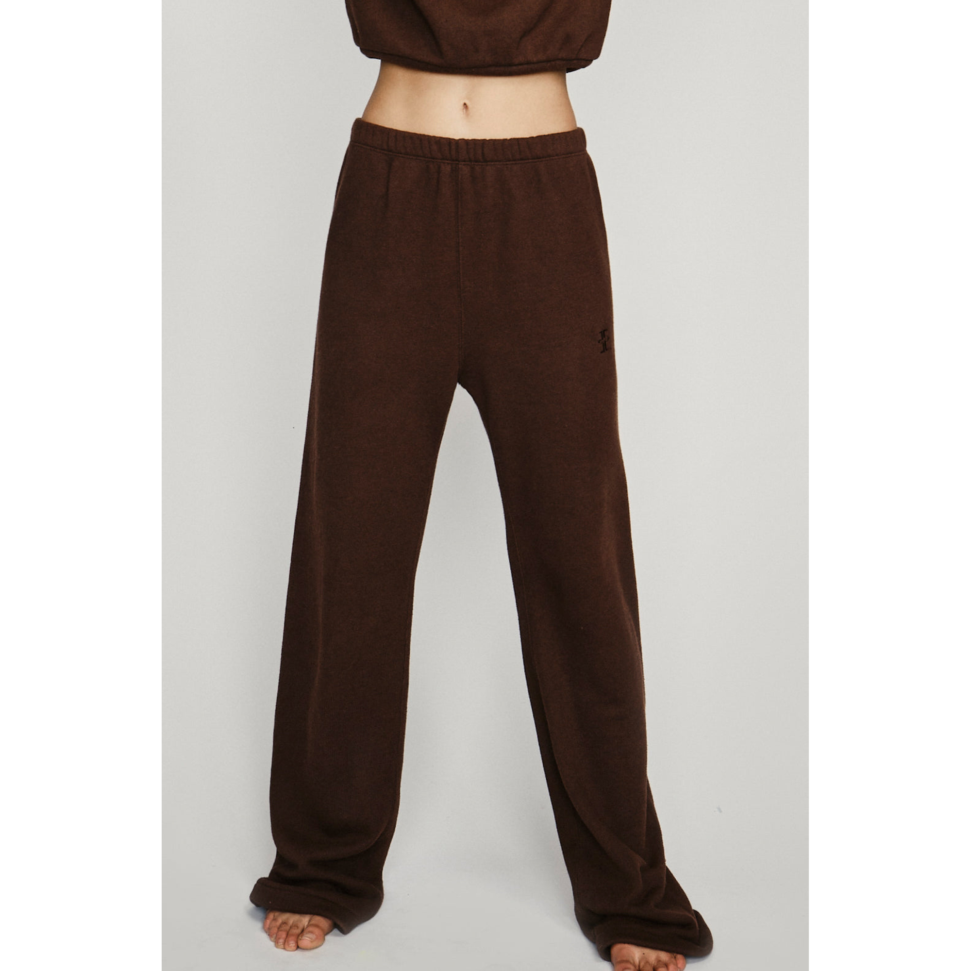 Straight Leg Sweatpant | Heather Brown