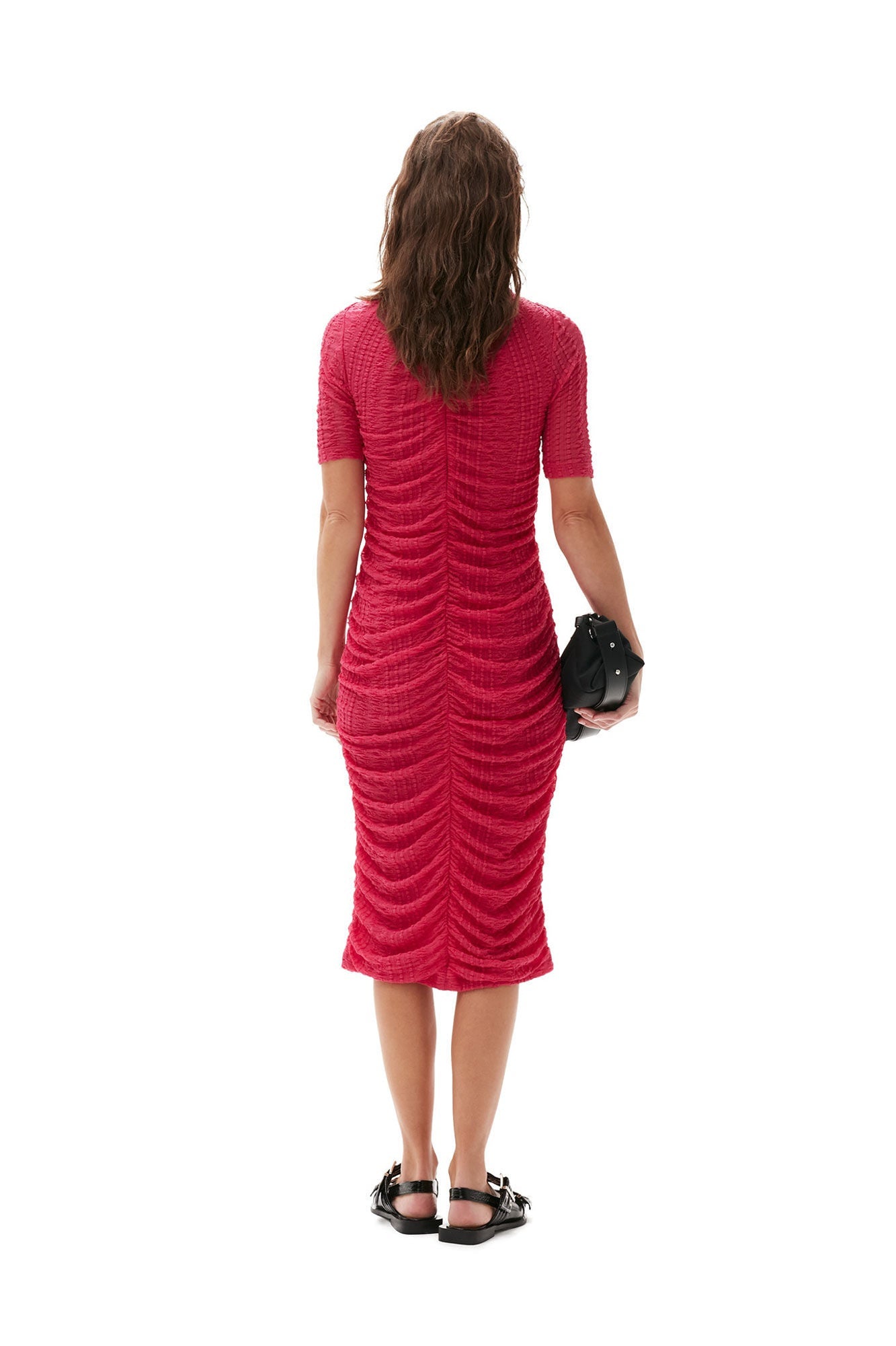 Stretch Lace Ruched Midi Dress | Love Potion