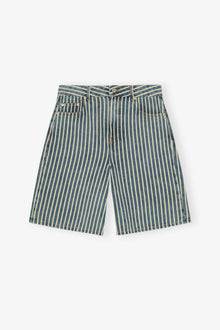 Striped Denim Shorts | Soft Chambray