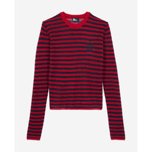 Striped Mohair Sweater | Women | Red x Blue