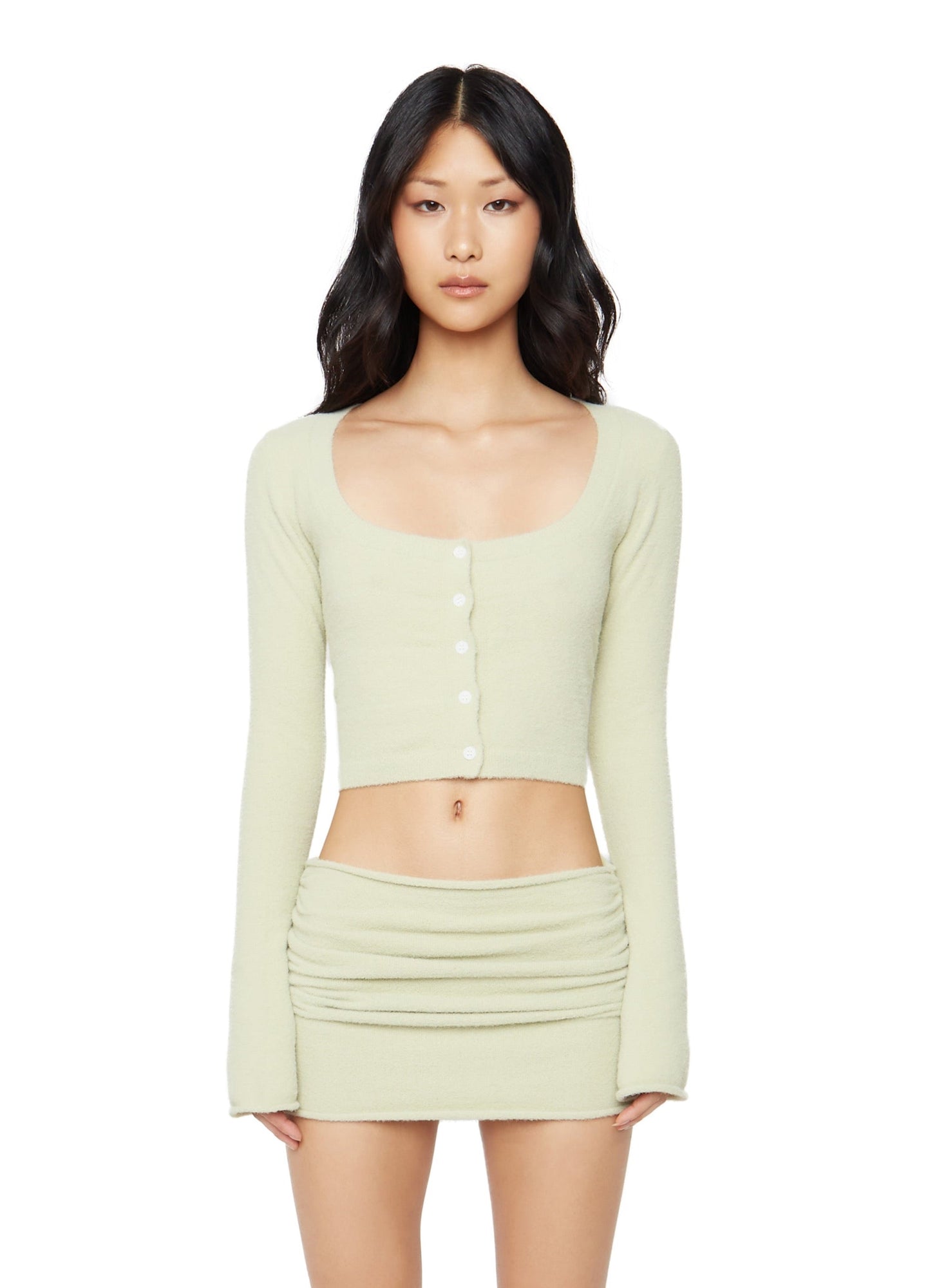 Womens | Sweet Knit Scoop Cardigan | Sage Green
