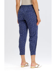 Sydney Side Tie Pant | Navy/Floral