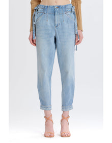 Sydney Side Tie Pant | Washed Indigo