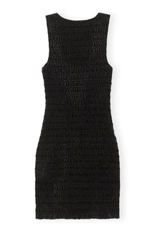 Velvet Smock Mini Dress | Black