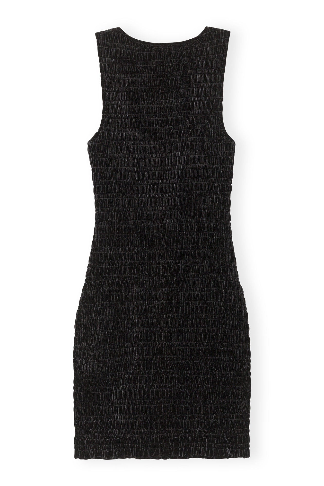 Velvet Smock Mini Dress | Black
