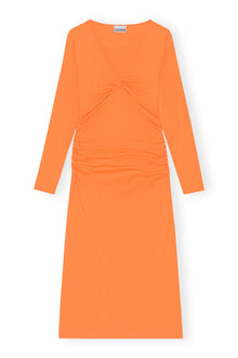 Jersey Midi Dress | Vibrant Orange