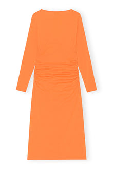 Jersey Midi Dress | Vibrant Orange