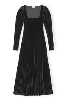 Velvet Jersey Maxi Dress | Black