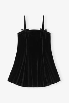 Velour Mini Dress | Black