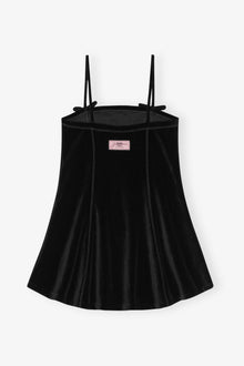 Velour Mini Dress | Black