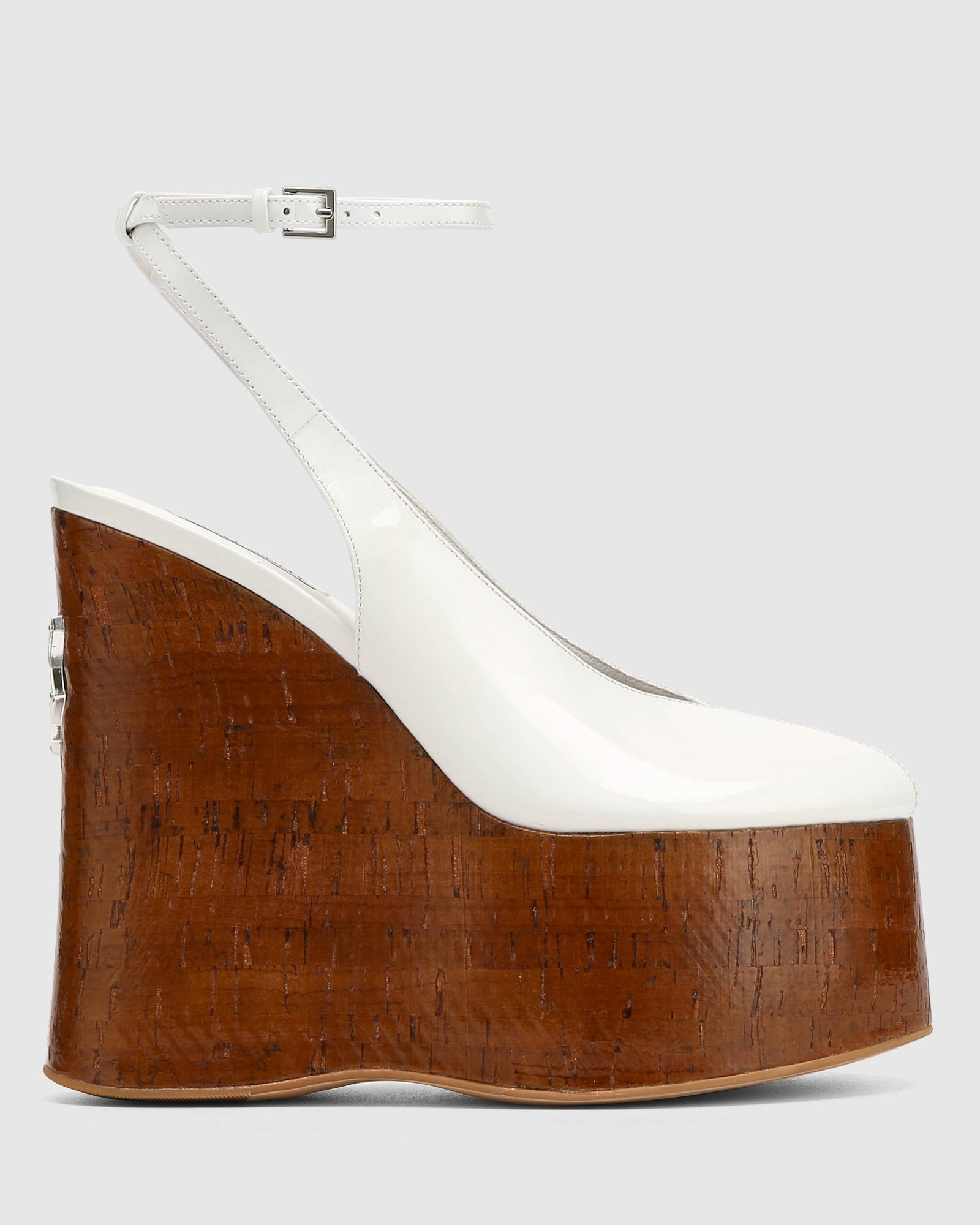Womens | Tansy Patent Heel | White