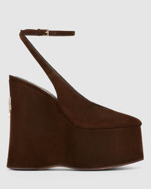 Womens | Tansy Suede Heel | Brown