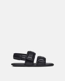 Tarrus Rounded Toe Padded Flat Sandals | Black