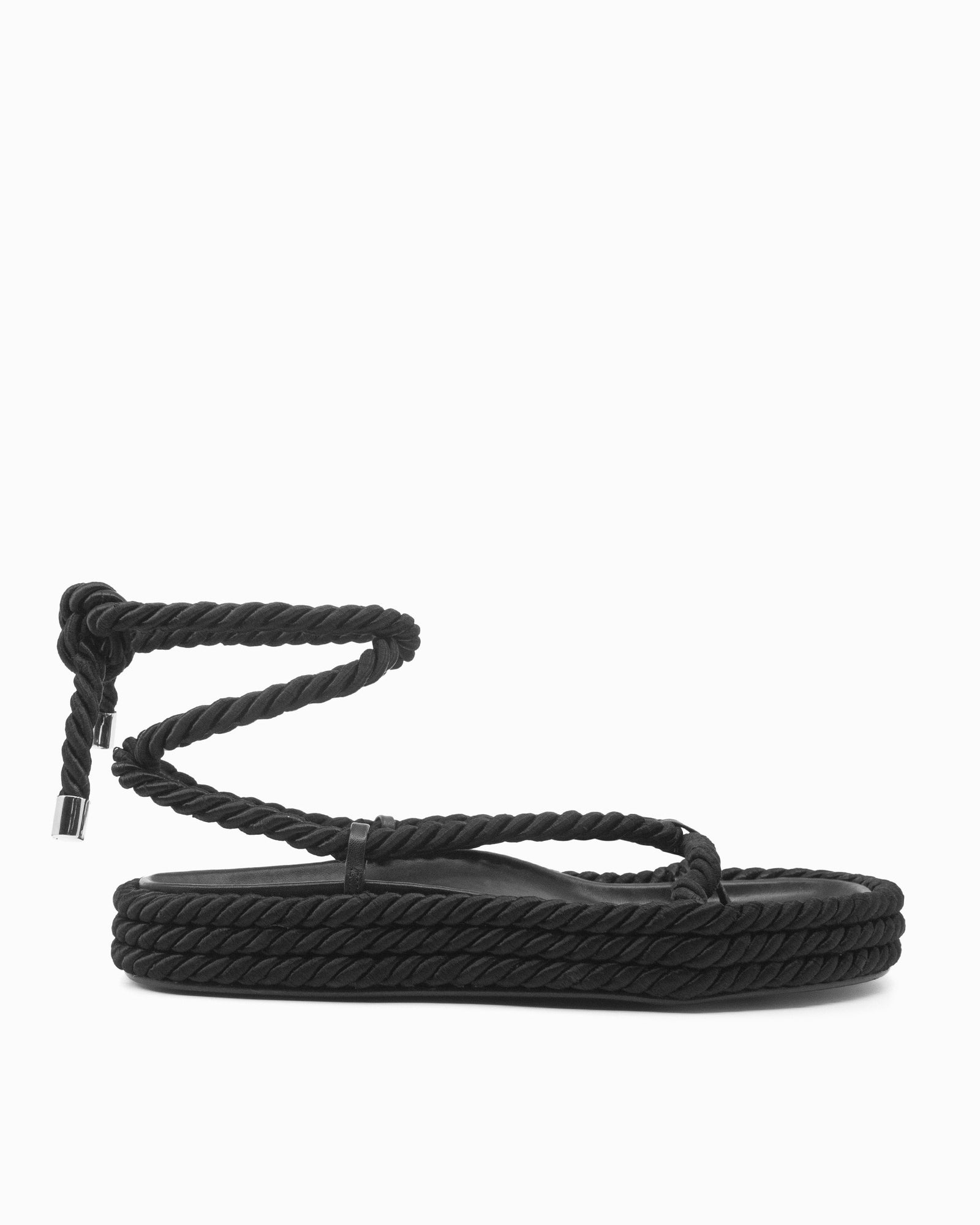 Tether Satin Rope Flat | Black