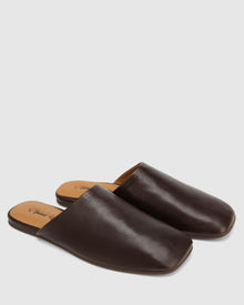 Mens | The Reaper Leather Mule | Brown