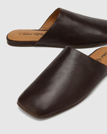 Mens | The Reaper Leather Mule | Brown