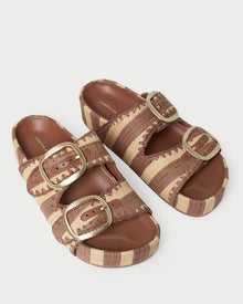 Color: Brown/Natural Stripe