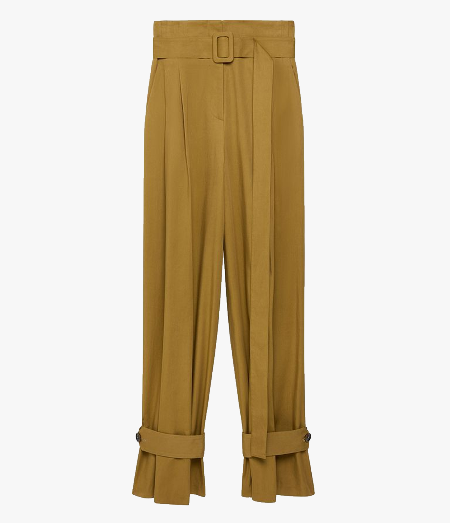 Another Tomorrow Tab Trouser in Thyme – Cotton Women's Trousers