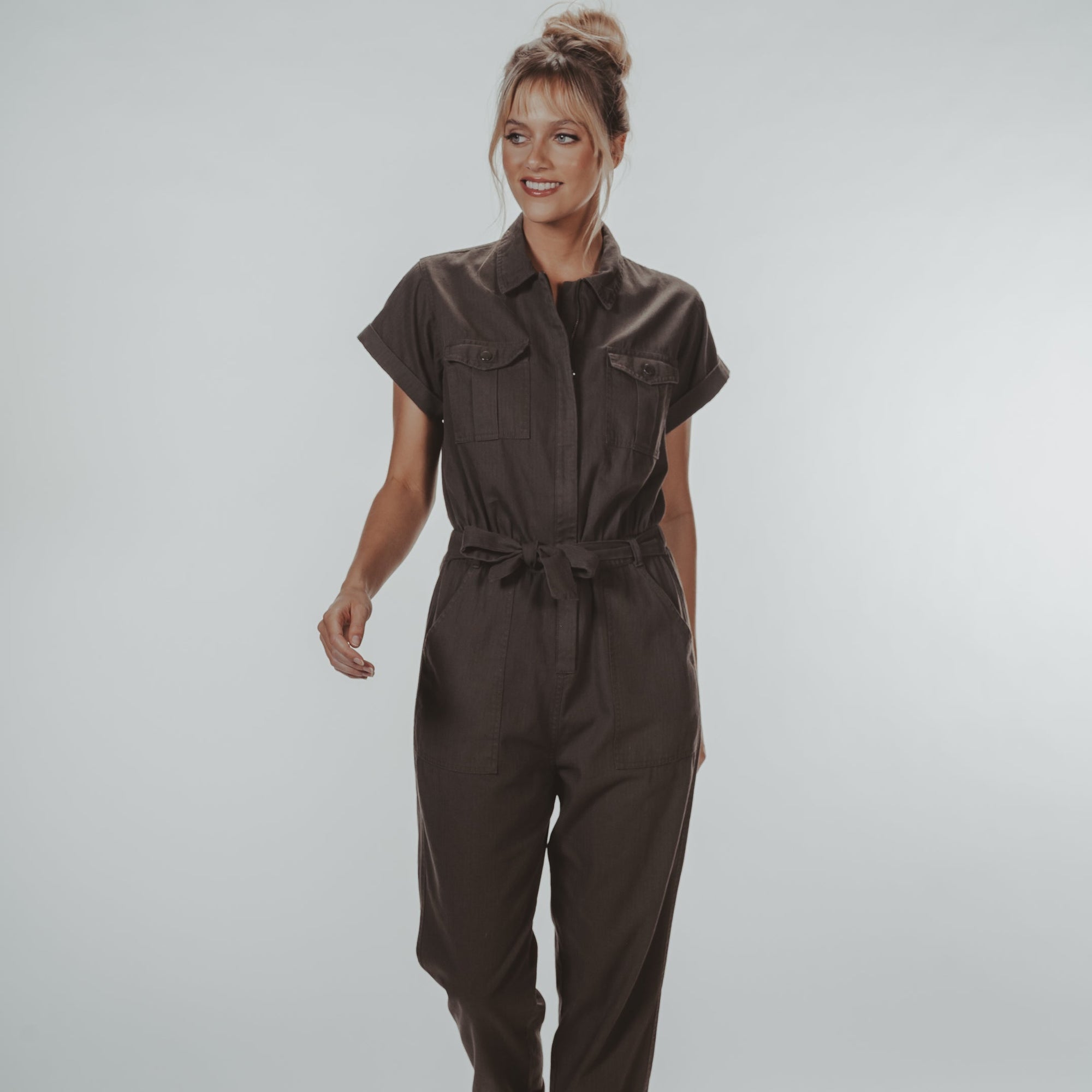 Women | Utility Jumpsuit | Olive