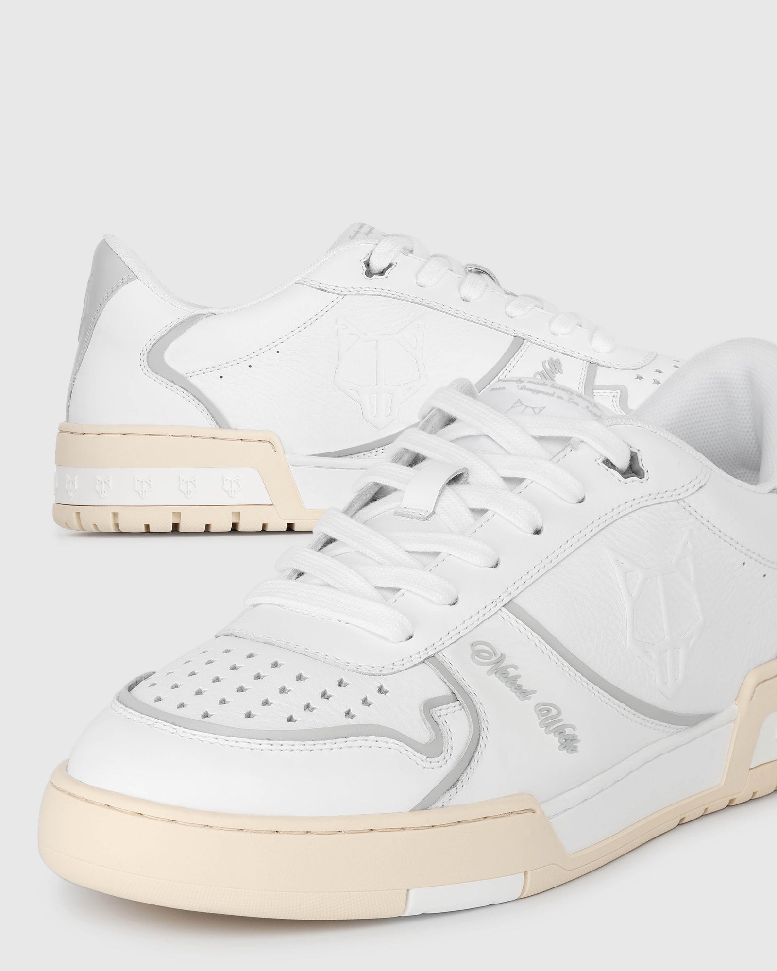 Mens | Transmission Leather Sneaker | White/Grey