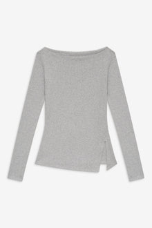 Talia Long Sleeve Shirt in Heather Grey