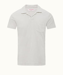 Terry Towelling Tailored Fit Organic Cotton Towelling Resort Polo Shirt | Cinder