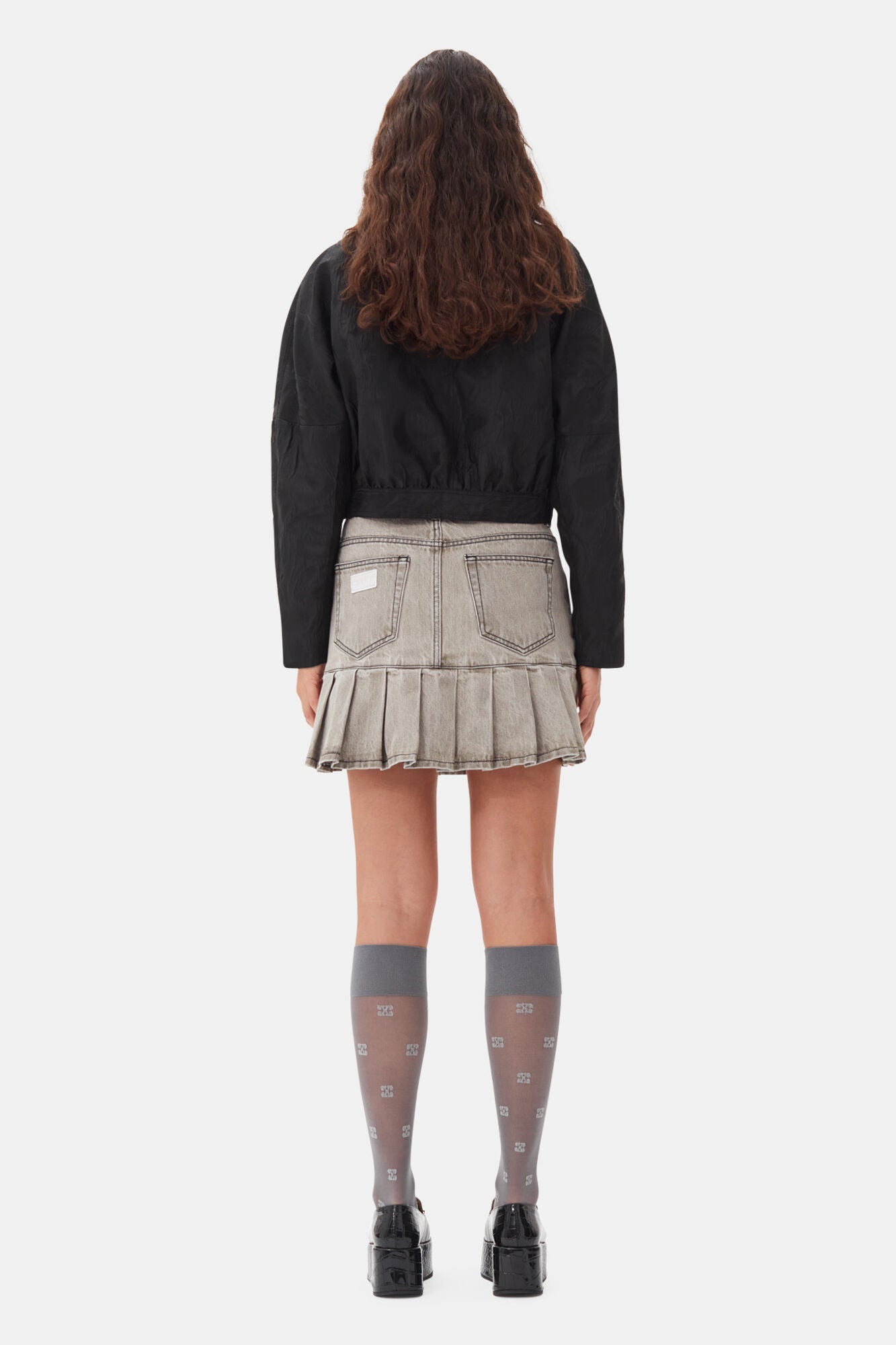 Textured Cloque Short Jacket | Black