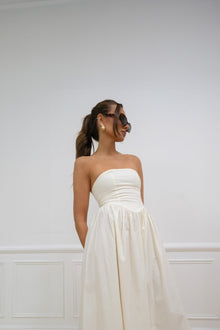 Corset Maxi Dress | Antique White