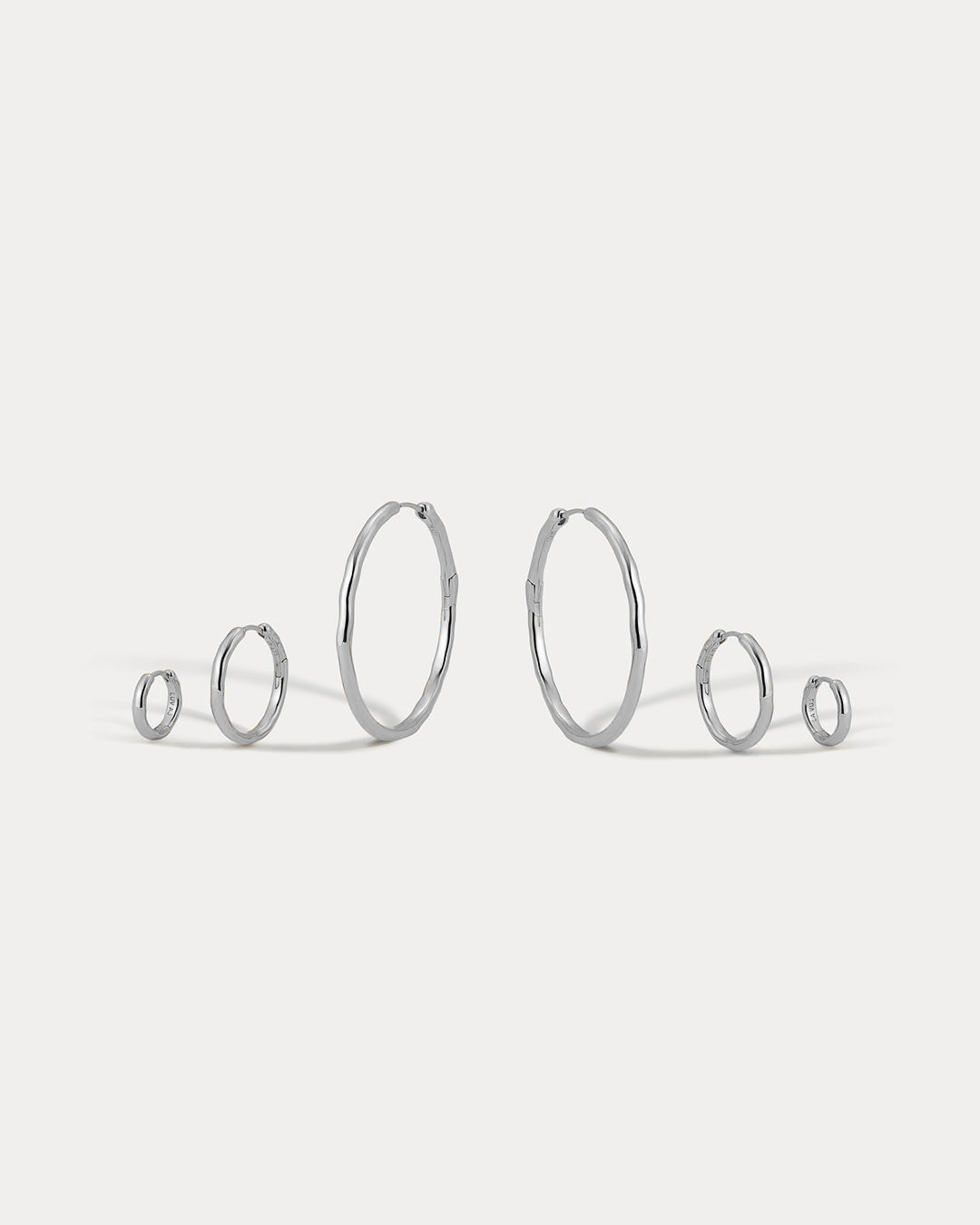 The Granada Hammered Hoops | Silver