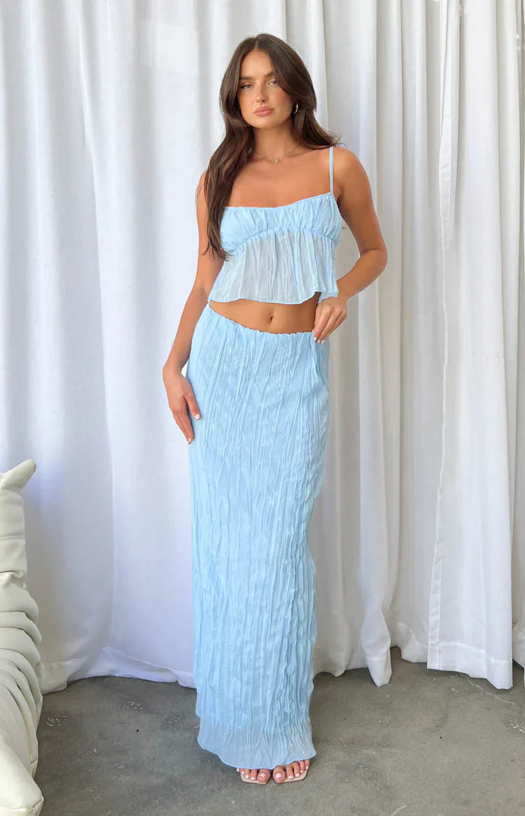 The Moment Maxi Skirt | Blue