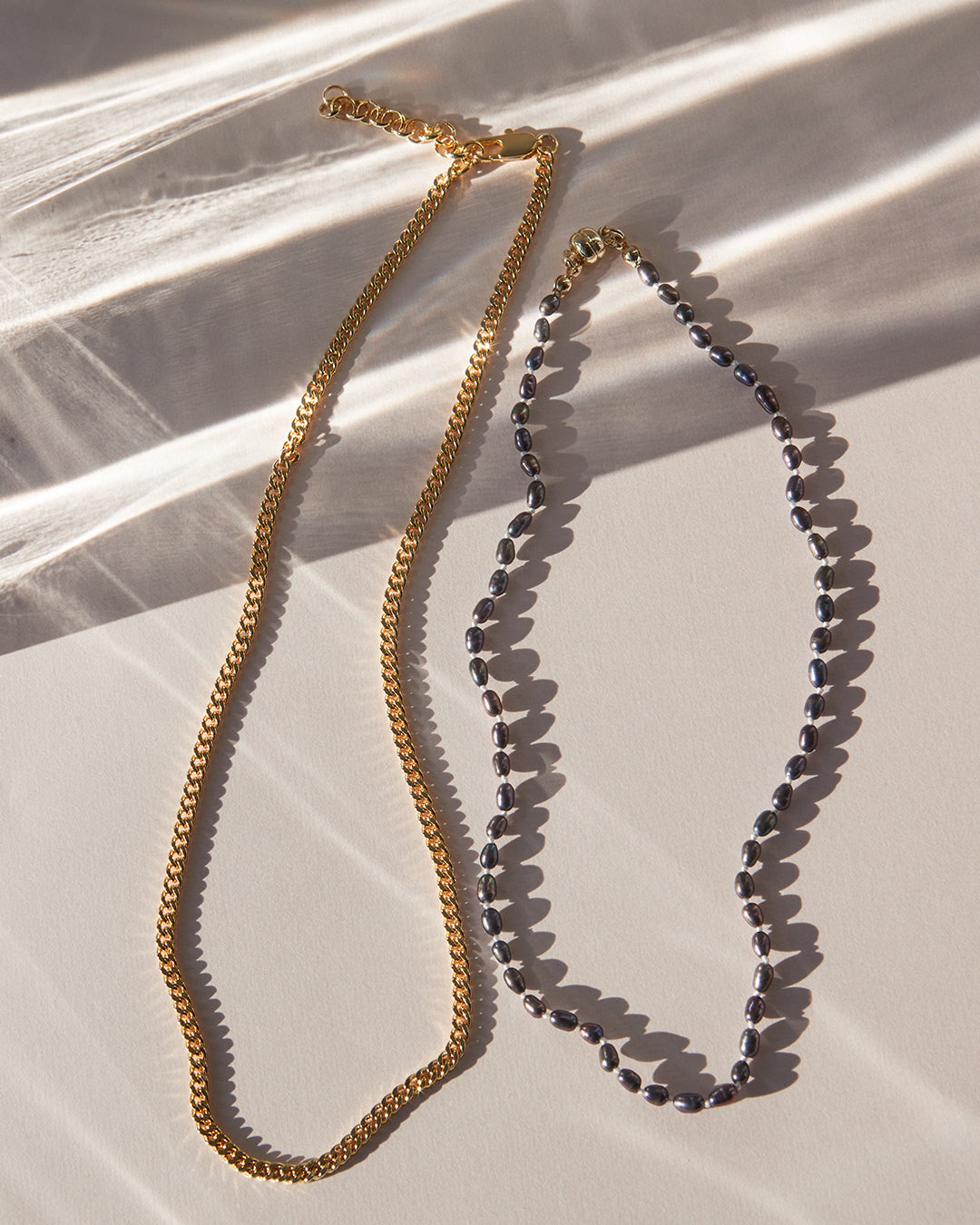 The Pearl Chain Necklace Set | Silver | Freshwater Pearls