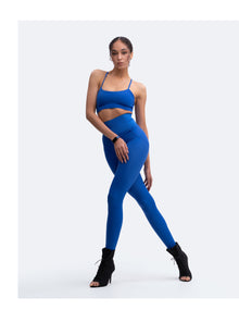 Thin Straps Seamless Sports Bra | Blue