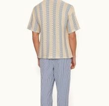 Thomas Crochet Crochet Stripe Organic Cotton Shirt Knitted | Light Sky Pool/White Sand