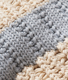 Thomas Crochet Crochet Stripe Organic Cotton Shirt Knitted | Light Sky Pool/White Sand
