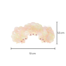 Rhinestone Embellished Triple Shell Curved Claw Clip - Adina's Jewels