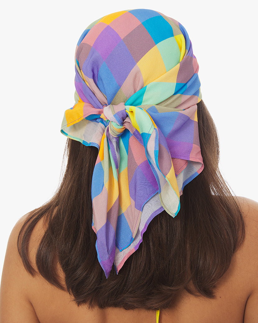 Oversized Gingham Bandana | Multi