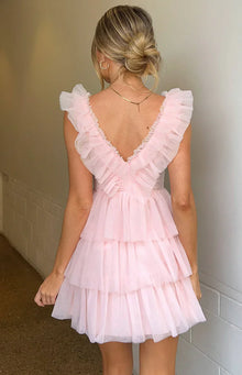 Tori Tulle Mini Dress | Pink