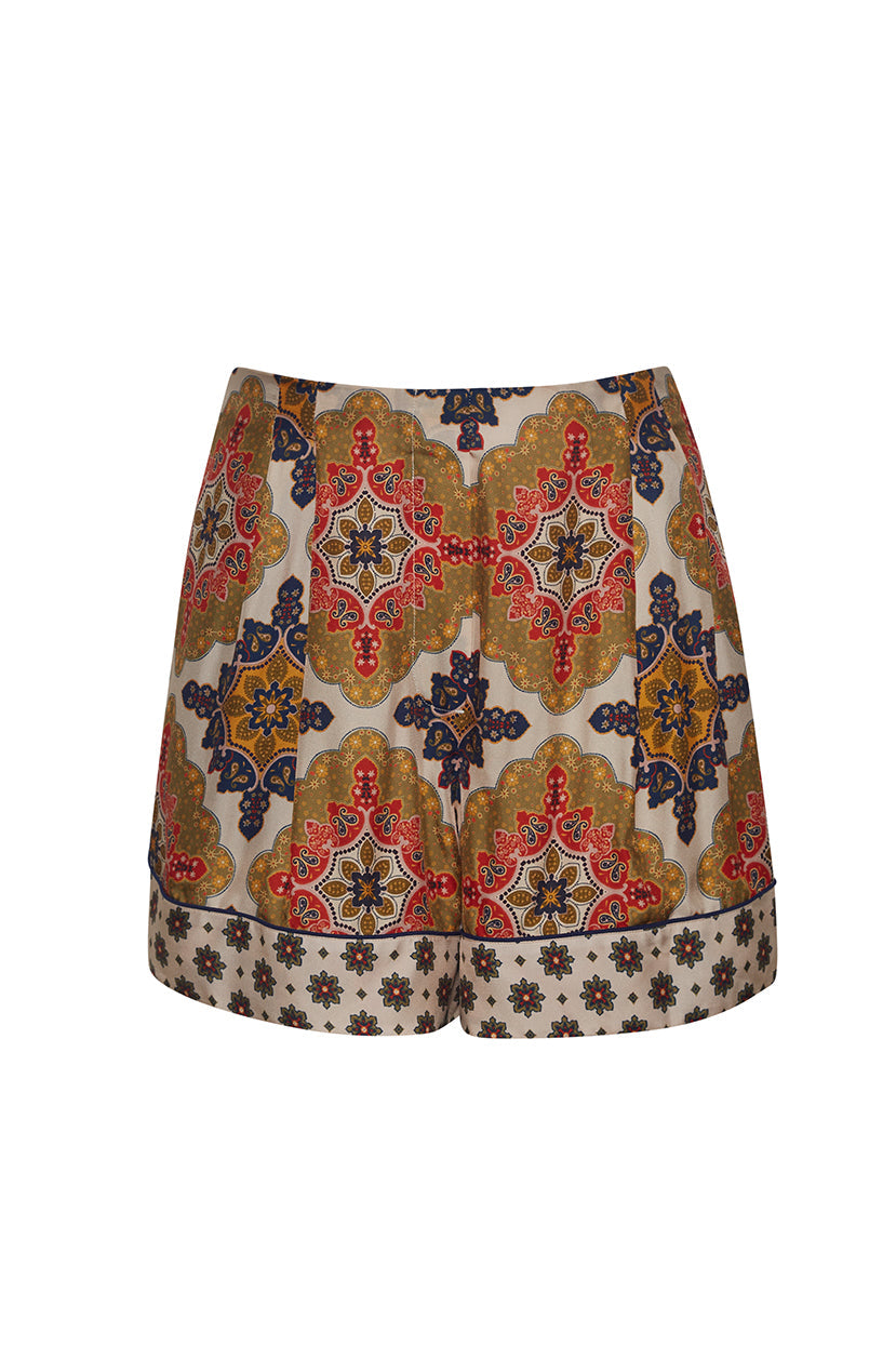 Trish Shorts | Mandala Navy