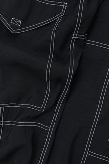 Trousers in Light Slub | Black