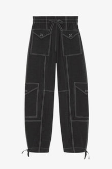 Trousers in Light Slub | Black