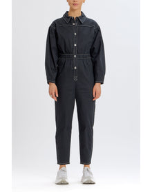 Twill Boiler Suit | Black
