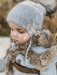 Unisex | Cashmere Aviator Pom Hat Grey | Gray