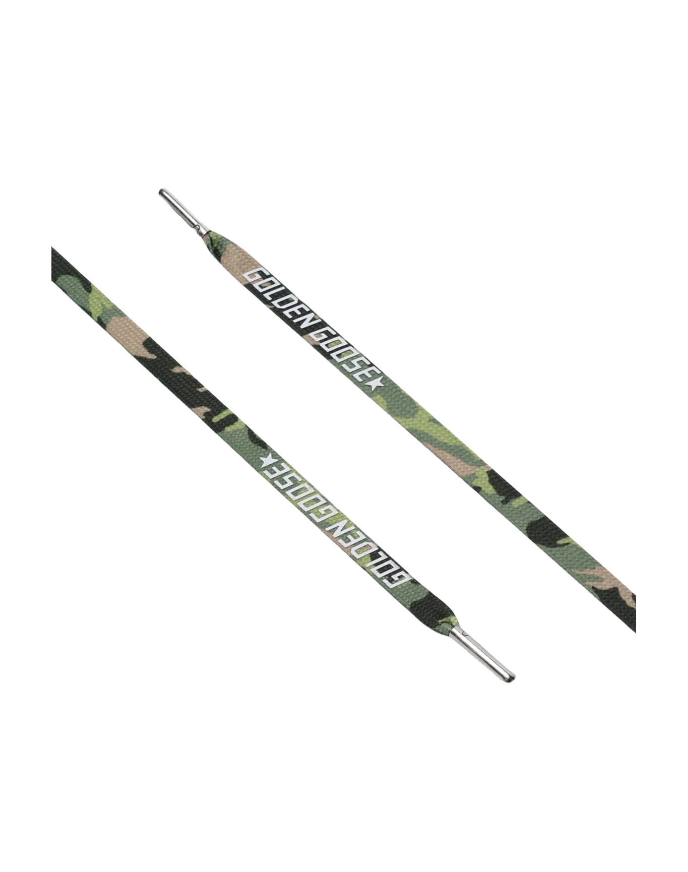 Unisex | Green Camouflage Laces with White Logo