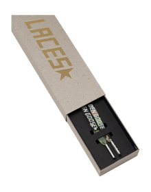 Unisex | Green Camouflage Laces with White Logo