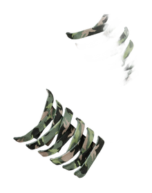 Unisex | Green Camouflage Laces with White Logo