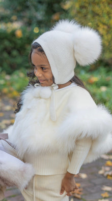 Unisex | Honeycomb Cream Cashmere Bonnet | Ivory