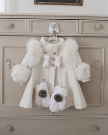 Unisex | Rabbit Fur Mittens | White