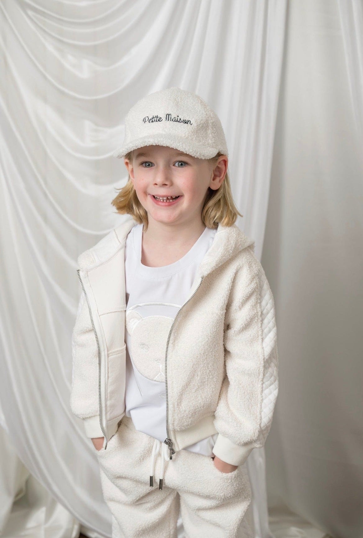 Unisex | Teddy Petite Maison Logo Cap | White
