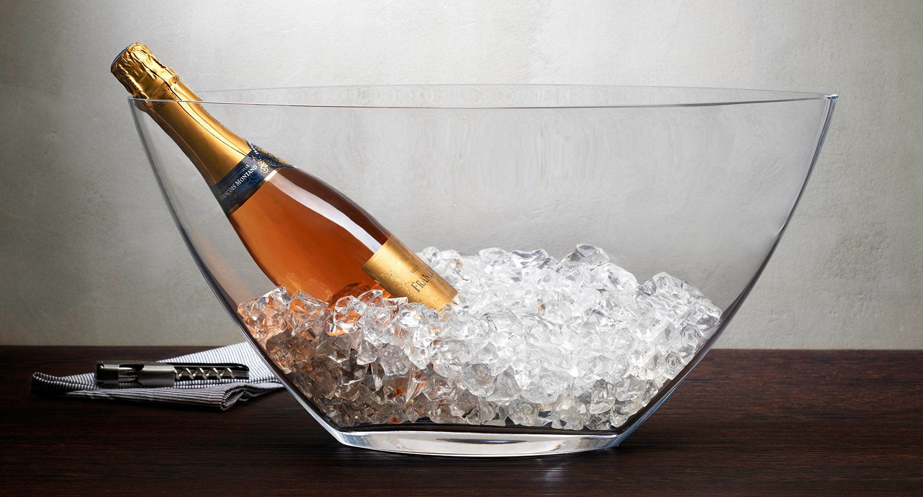 Ice Bath Champagne Cooler - Extra Large | Clear Crystal